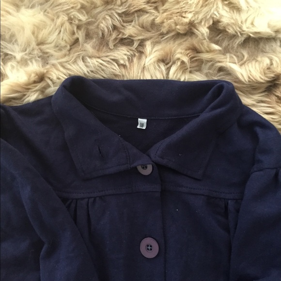 Anthropologie Inspired Navy Cardigan Sweater - Picture 4 of 7